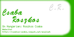 csaba roszkos business card
